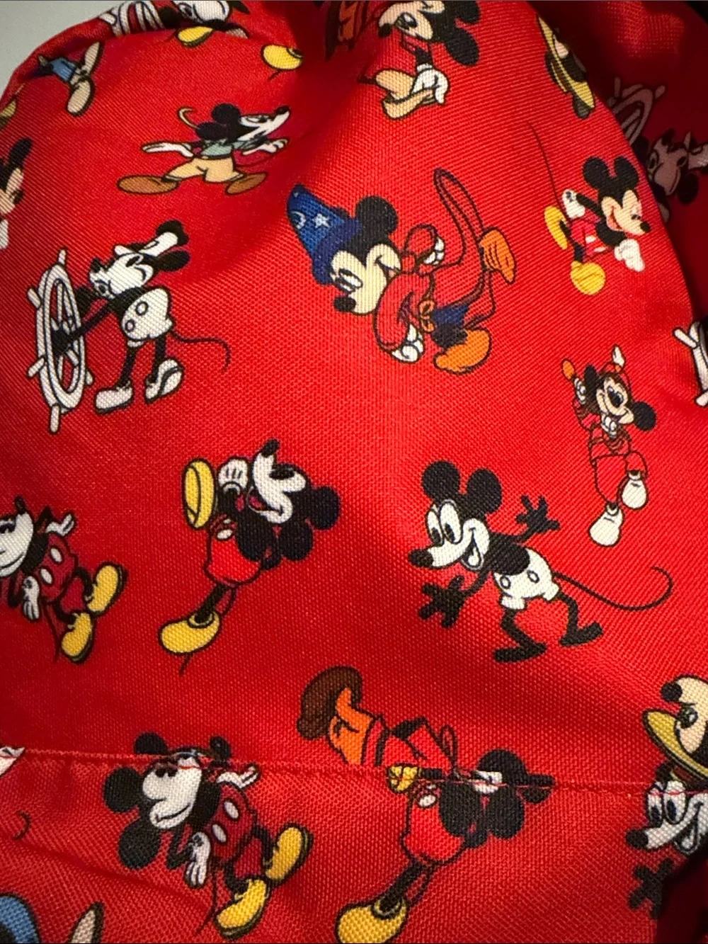 Disney Red Mickey Mouse Pattern Backpack